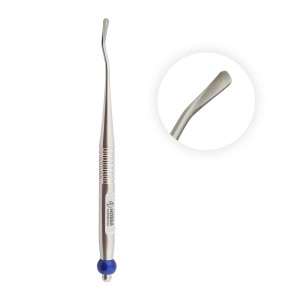 Periotom implantologiczny 4 mm zagięty grot z mikro ząbkami 