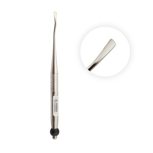 Periotom implantologiczny 2,5 mm zagięty grot z mikro ząbkami   