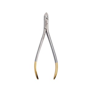 Kleszcze do cięcia ligatur drutu T.C. Gold mikro ortodontyczne 15 cm   