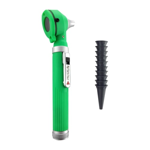 Otoskop-laryngologiczny-mini-swiatlowodowy-LED-zielony