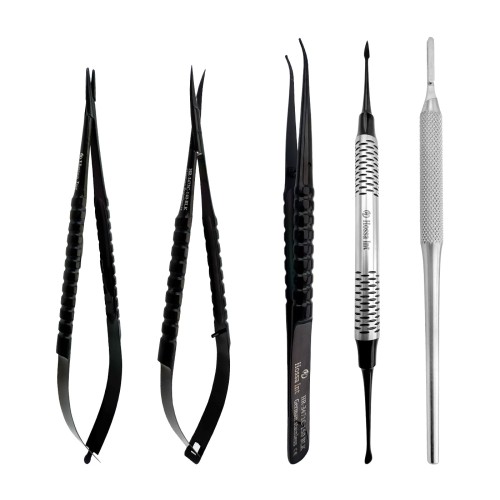 Zestaw-do-mikrochirurgii-w-kasecie-z-czarna-ceramiczna-powloka-14cm