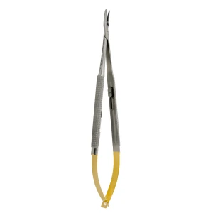 Igłotrzymacz mikro zagięty T.C. Gold 18 cm