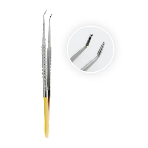 Peseta-mikrochirurgiczna-prosta-z-okragłym-uchwytem-1:2-zabki-T.C.-Gold-18-cm